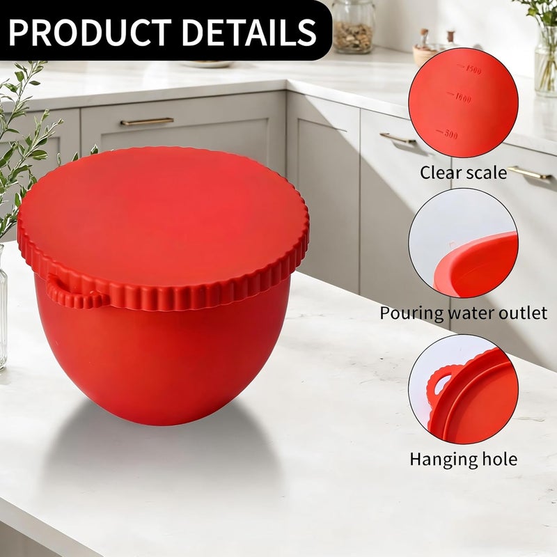 ANABIUP 5 Qt Kitchen-aid Mixer Silicone Bowl Liners with Lids, 3-Pack Extra-Thick 2mm Kitchen-aid silicone bowl insert, Precision Fit for Tilt-Head, Quick Replacement & Easy Clean - Image 3